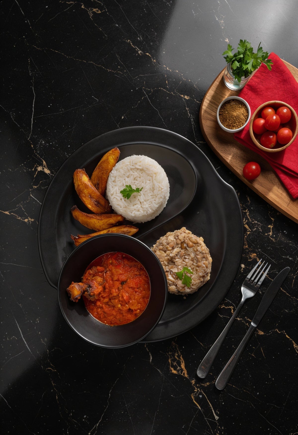 White Rice with Beans and Plantain – EnishGlobal